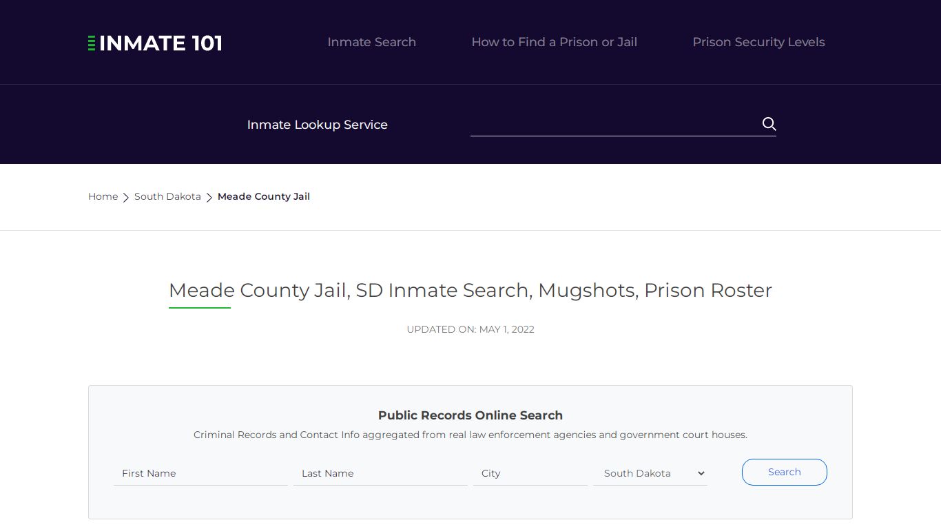 Meade County Jail, SD Inmate Search, Mugshots, Prison ...